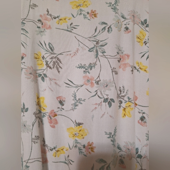 LOFT sz 6 white floral wrap summer dress - Picture 4 of 6